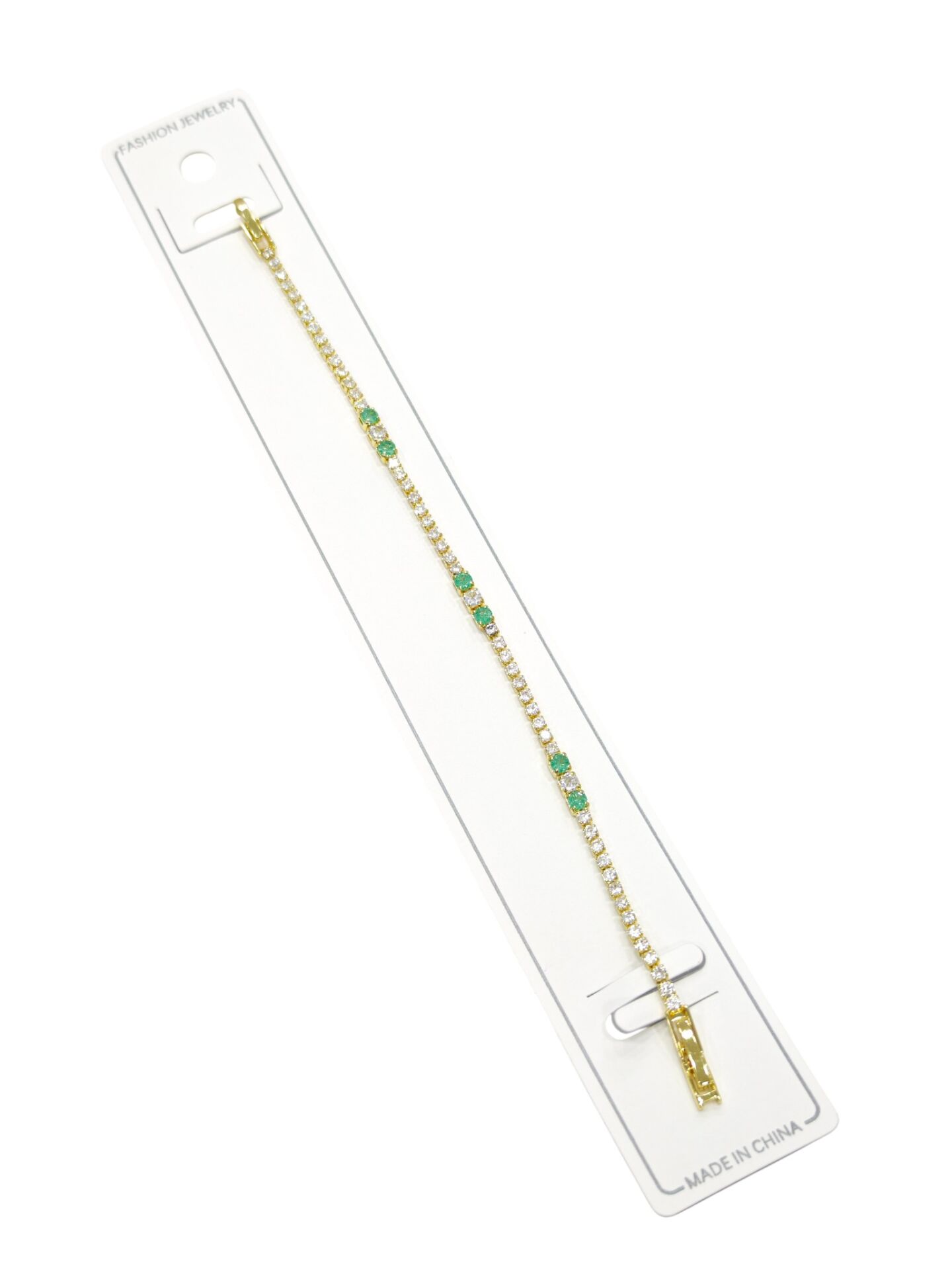 Yeşil Taş Detaylı Zarif Bileklik