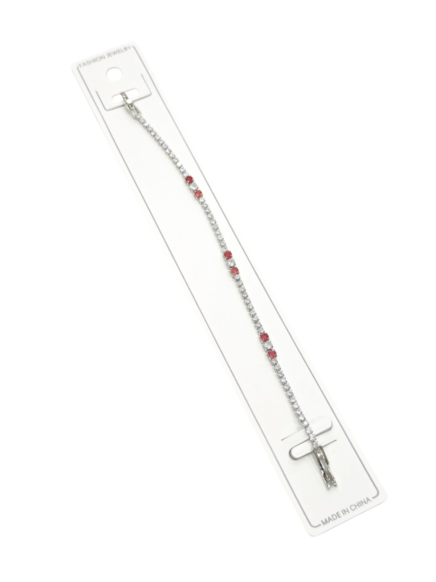 Kırmızı Taş Detaylı Zarif Bileklik