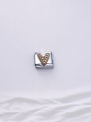 Zirkon Taşlı Harf Charm V