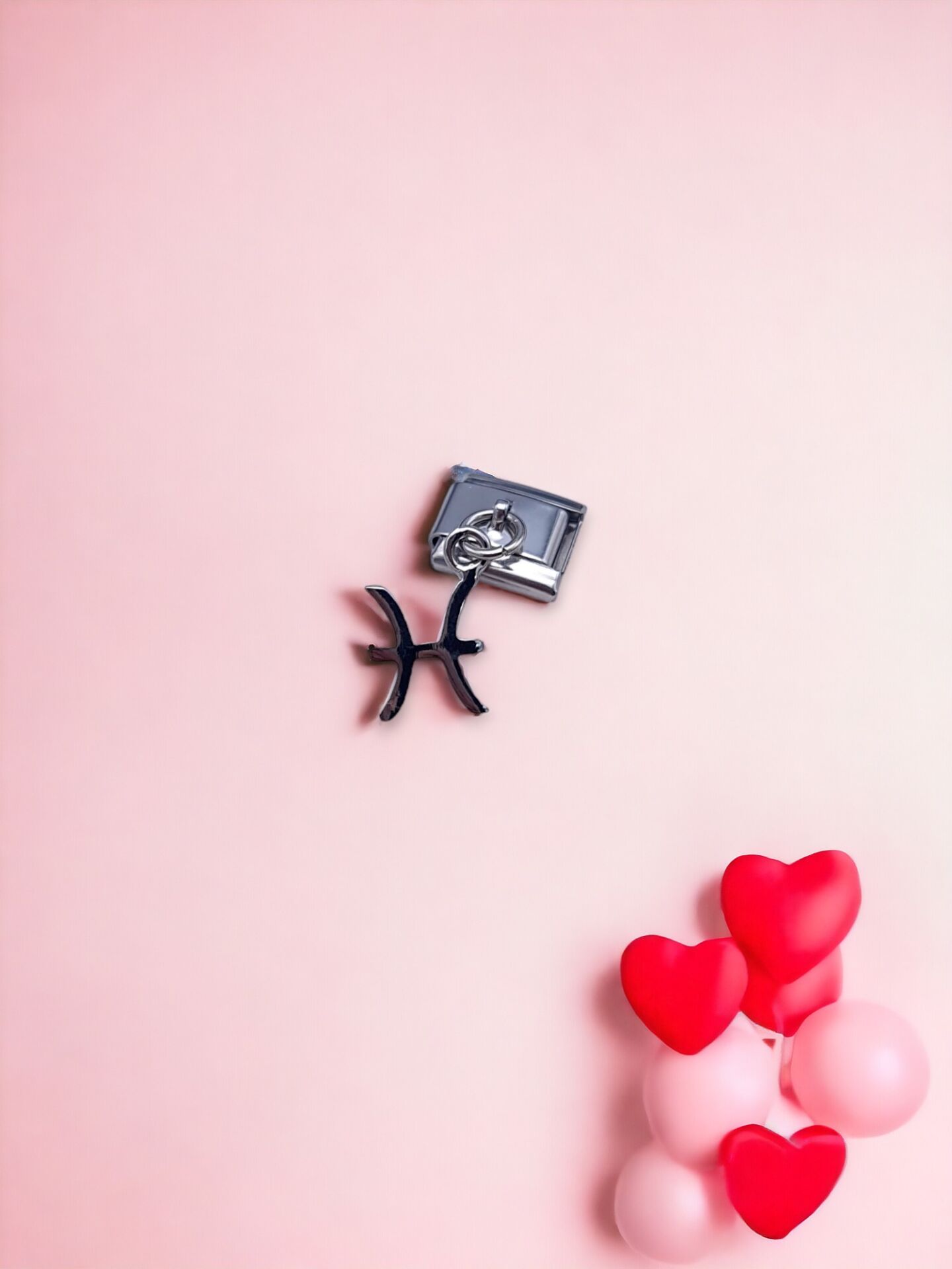 Sallantılı Balık Burcu Charm Gümüş Renk