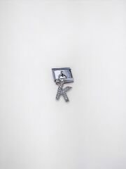 Sallantılı Harf Charm K Gümüş Renk