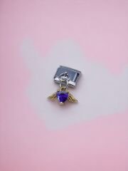 Mor Taşlı Sallantılı Charm