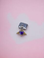 Pembe Taşlı Sallantılı Charm