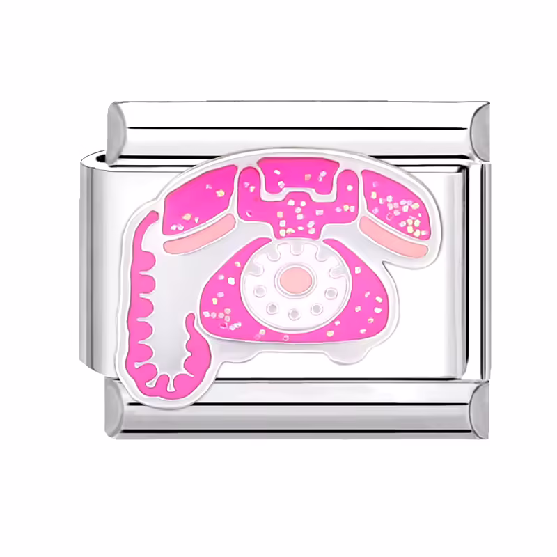 Telefon Desenli İtalyan Charm Barbie