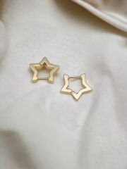 Çelik Yıldız Küpe Gold Renk
