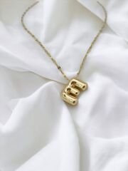 Çelik Harf Kolye Gold E