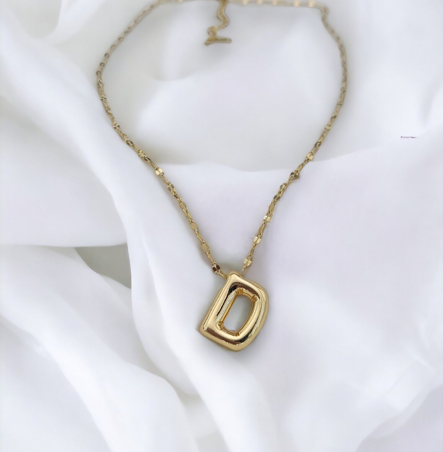Çelik Harf Kolye Gold D
