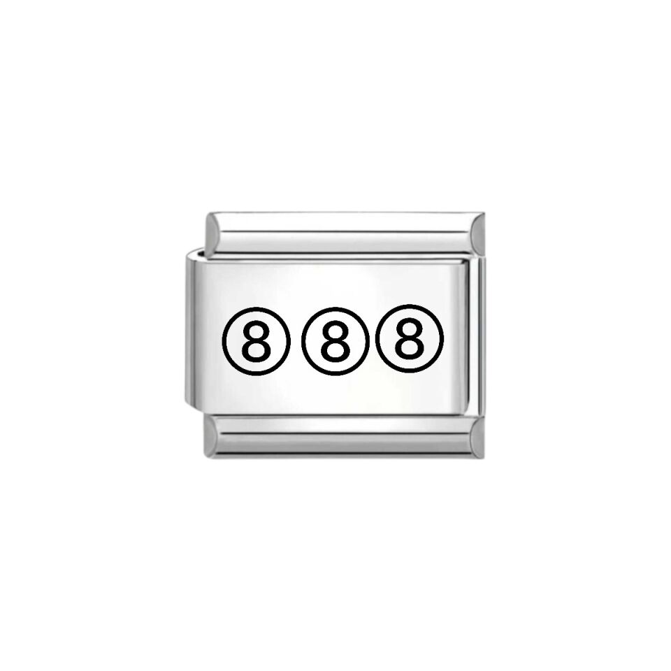 888 Yazılı İtalyan Charm