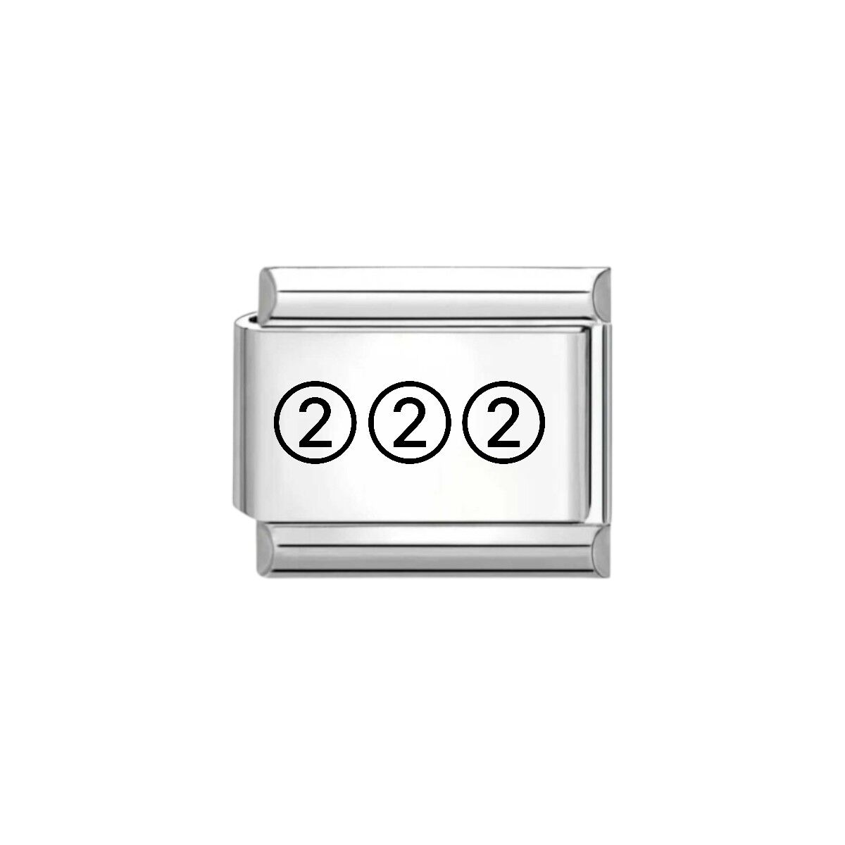 222 Yazılı İtalyan Charm