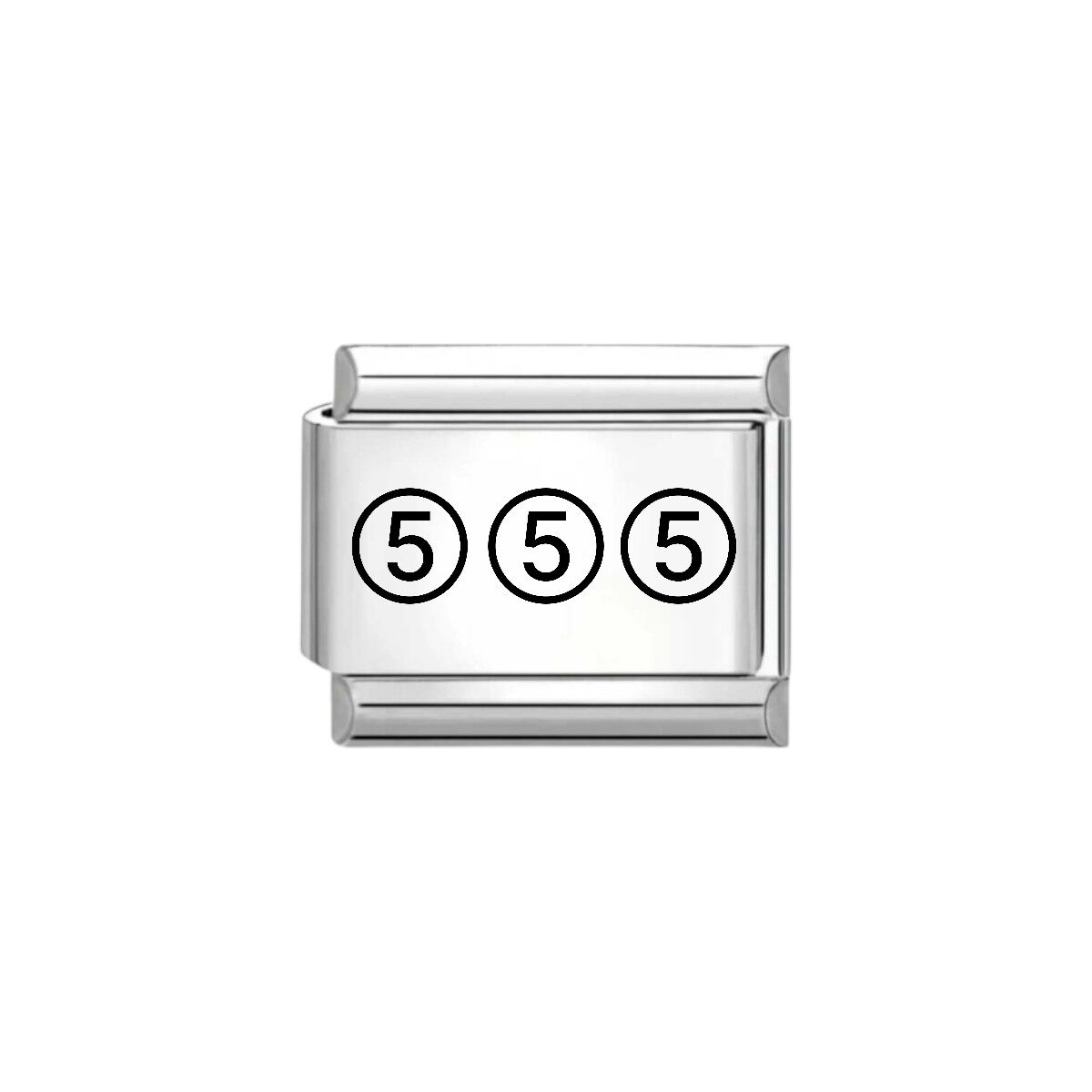 555 Yazılı İtalyan Charm