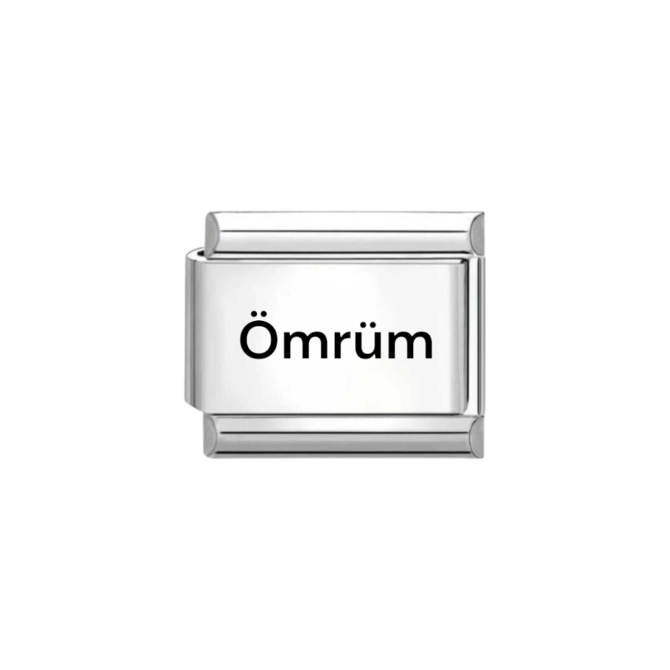 Ömrüm Yazılı İtalyan Charm