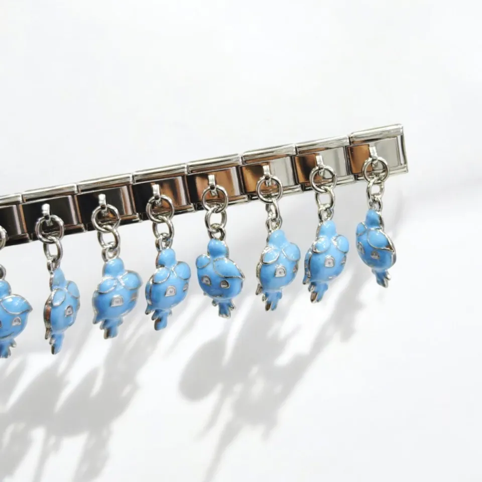 Su Desenli İtalyan Charm Sallantılı