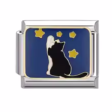 Kedi Desenli İtalyan Charm S3