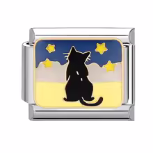 Kedi Desenli İtalyan Charm S4