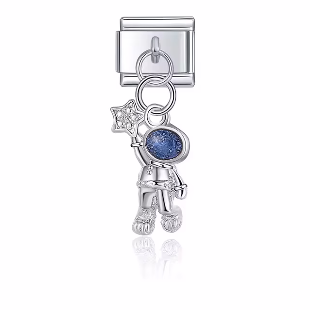 Astronot Desenli İtalyan Charm