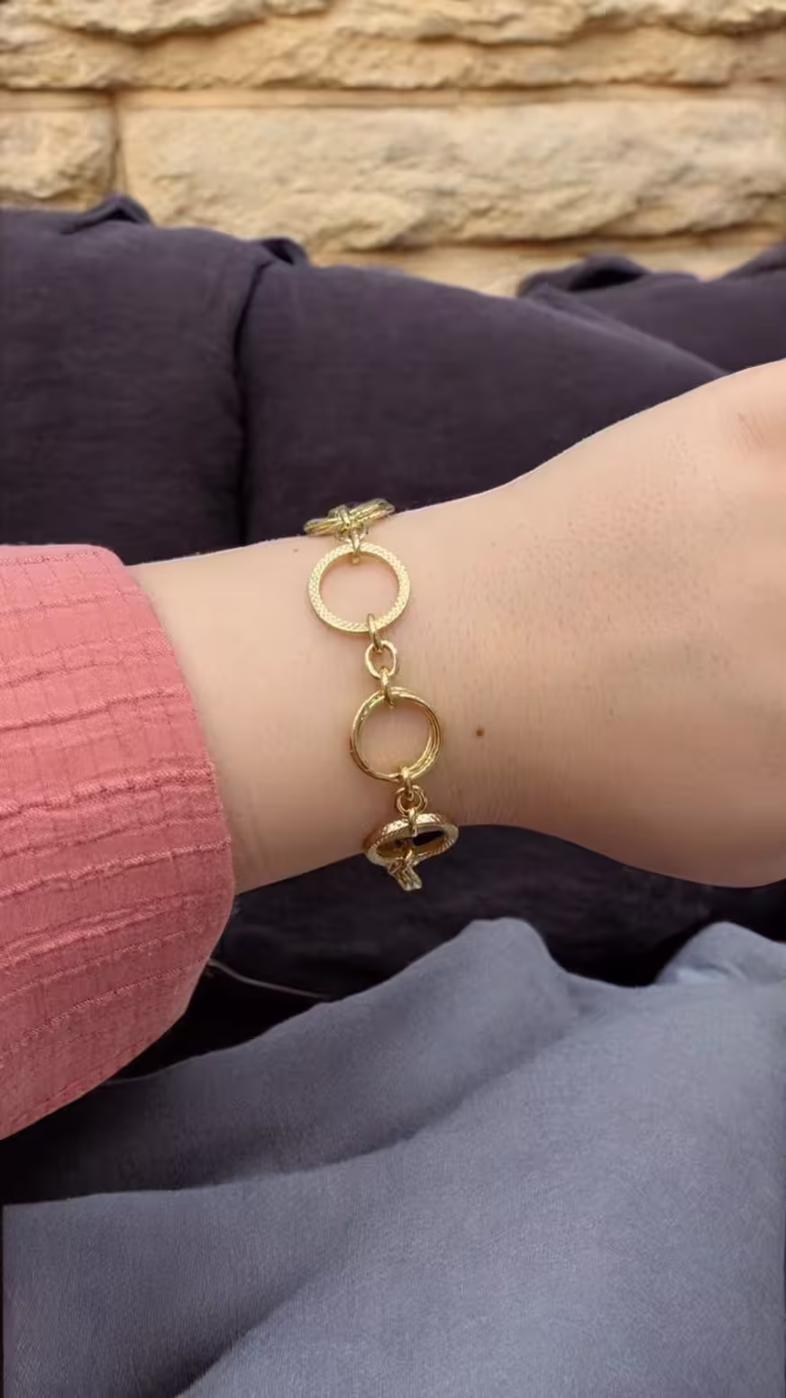 Halkalı Xuping Bileklik 14K Renk
