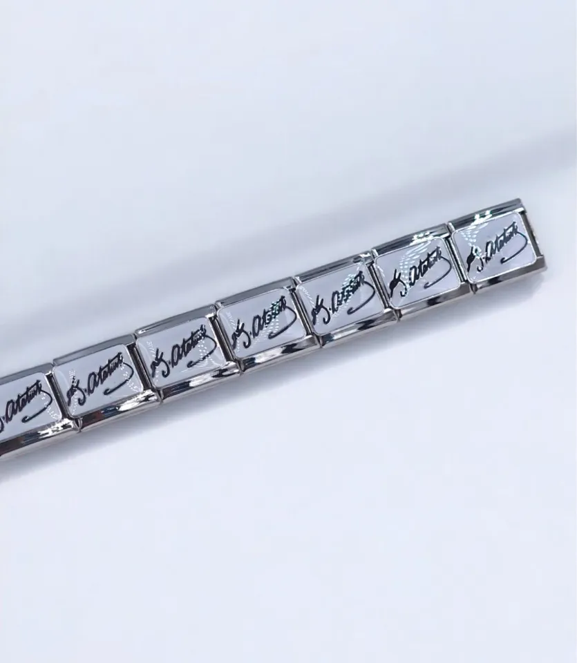 Atatürk Desenli İtalyan Charm Beyaz