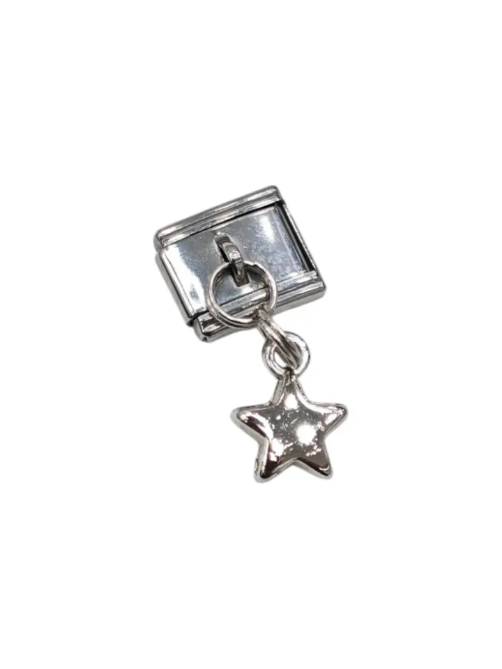 Sallantılı Yıldız Desenli İtalyan Charm
