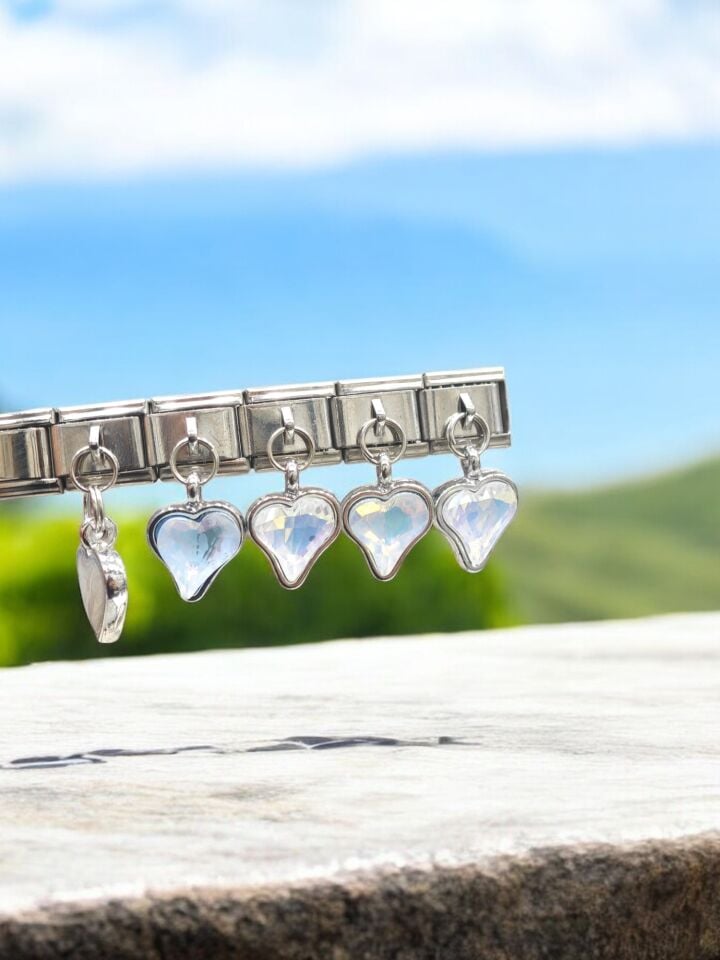 Kalp Detaylı Sallantılı İtalyan Charm