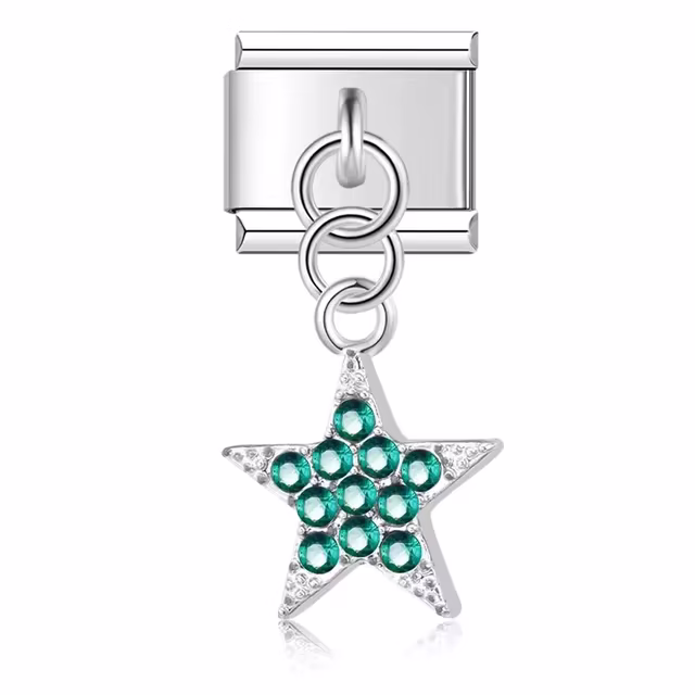 Sallantılı Yıldız Detaylı İtalyan Charm