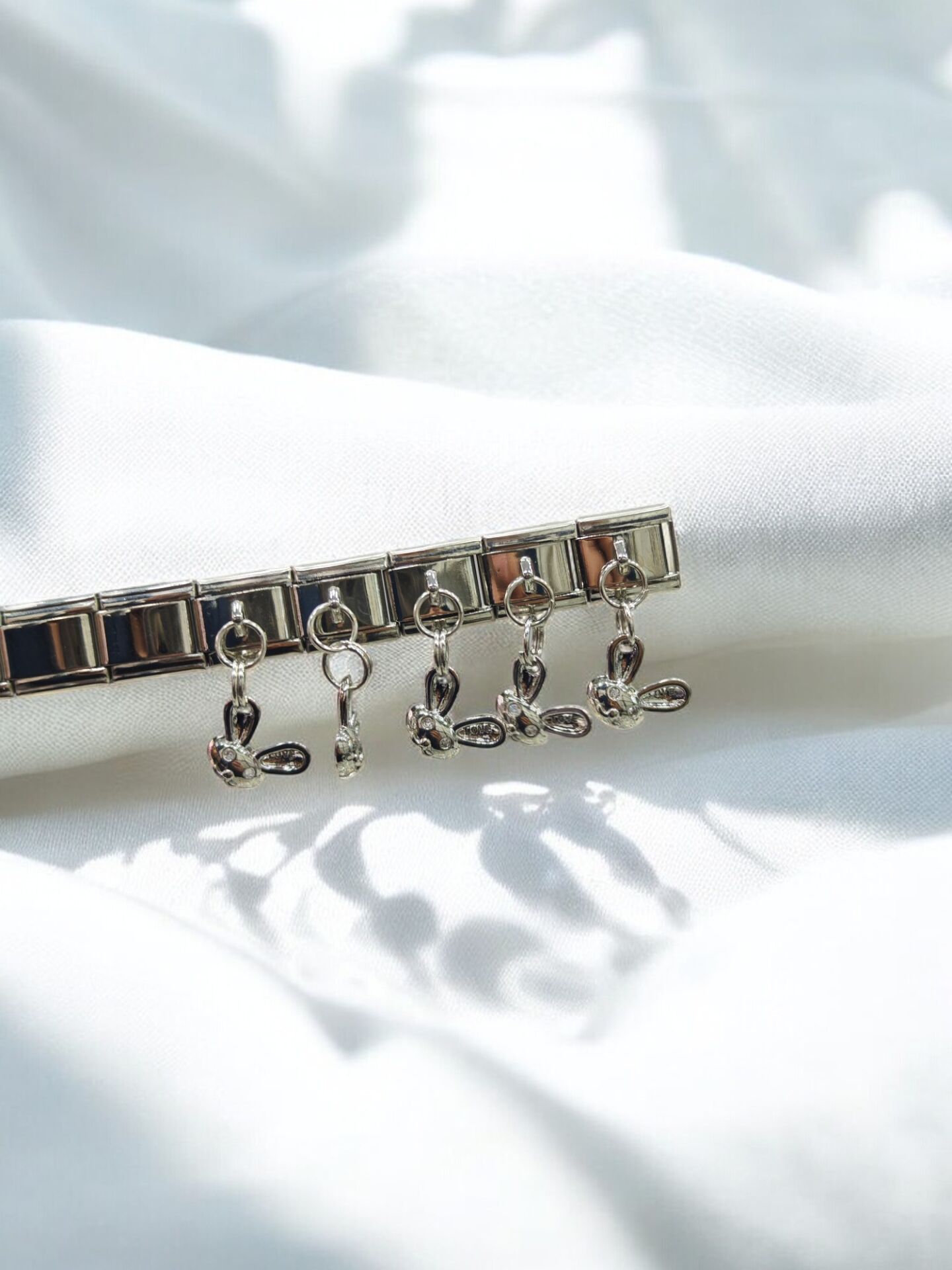 Sallantılı Tavşan Detaylı İtalyan Charm