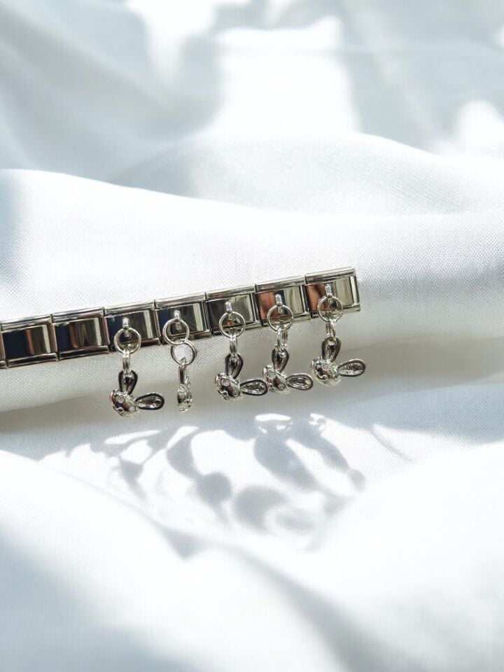 Sallantılı Tavşan Detaylı İtalyan Charm