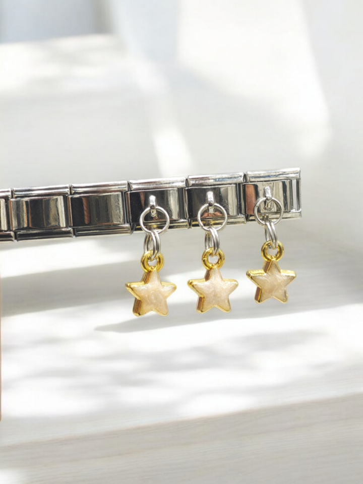 Sarı Yıldız Detaylı İtalyan Charm