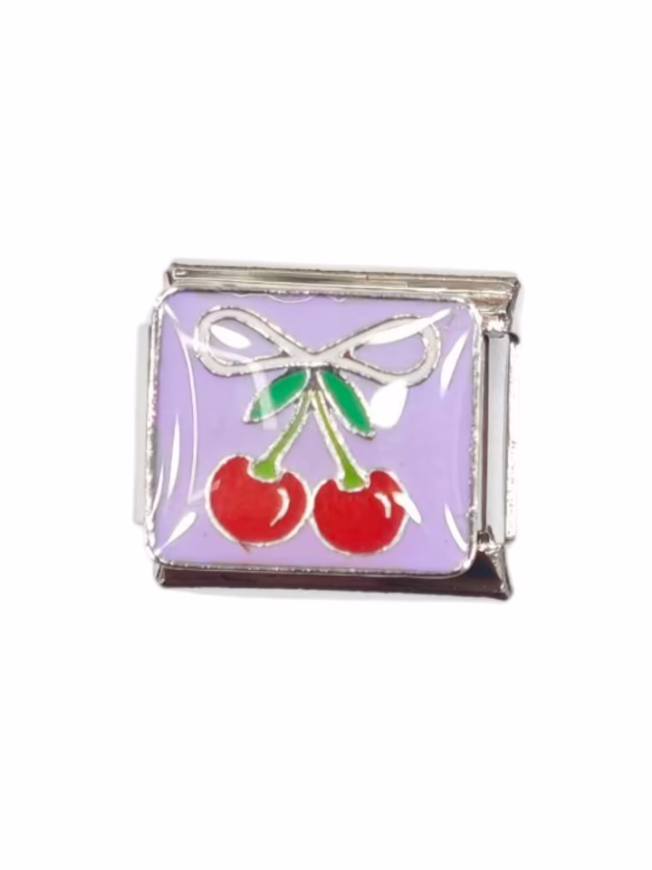 Kiraz Desenli İtalyan Charm L5