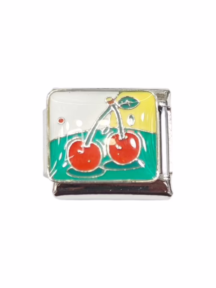 Kiraz Desenli İtalyan Charm L6