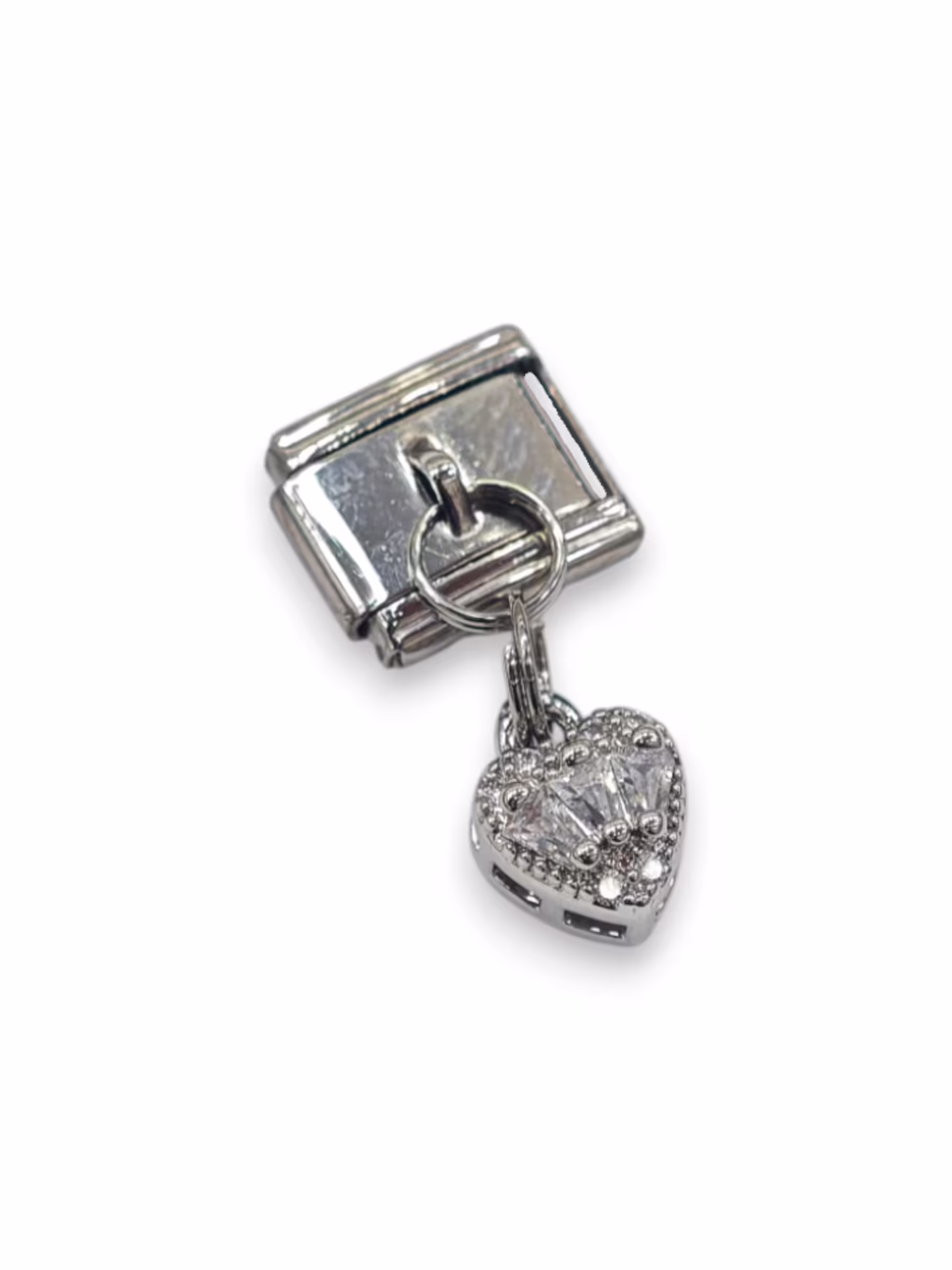 Zirkon Taşlı Kalp Charm