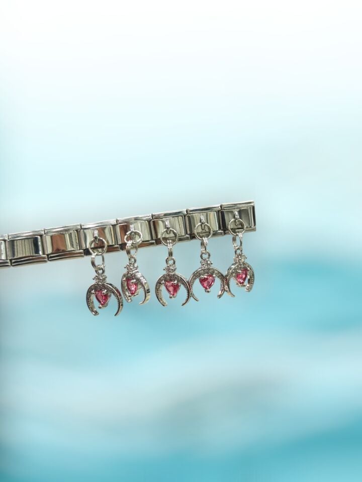 Hilal ve Kalp Figürlü İtalyan Charm