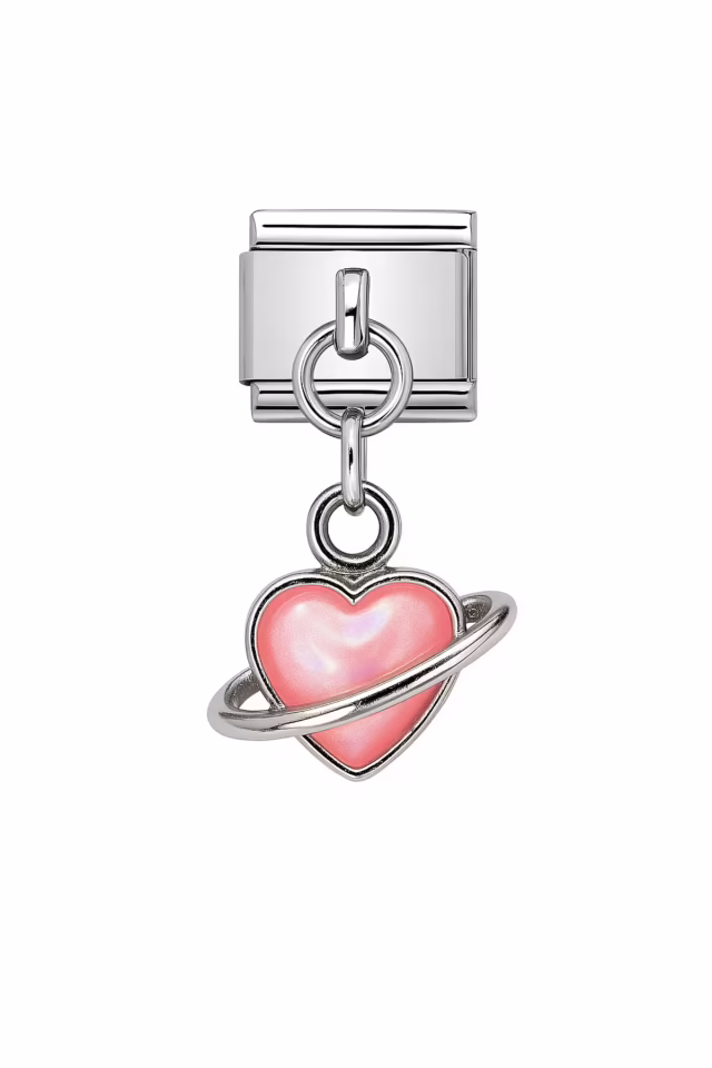 Sallantılı Kalp Desenli İtalyan Charm SD1