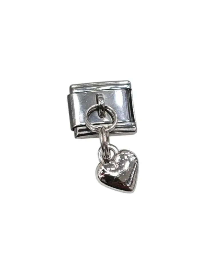 Mini Kalp Detaylı İtalyan Charm