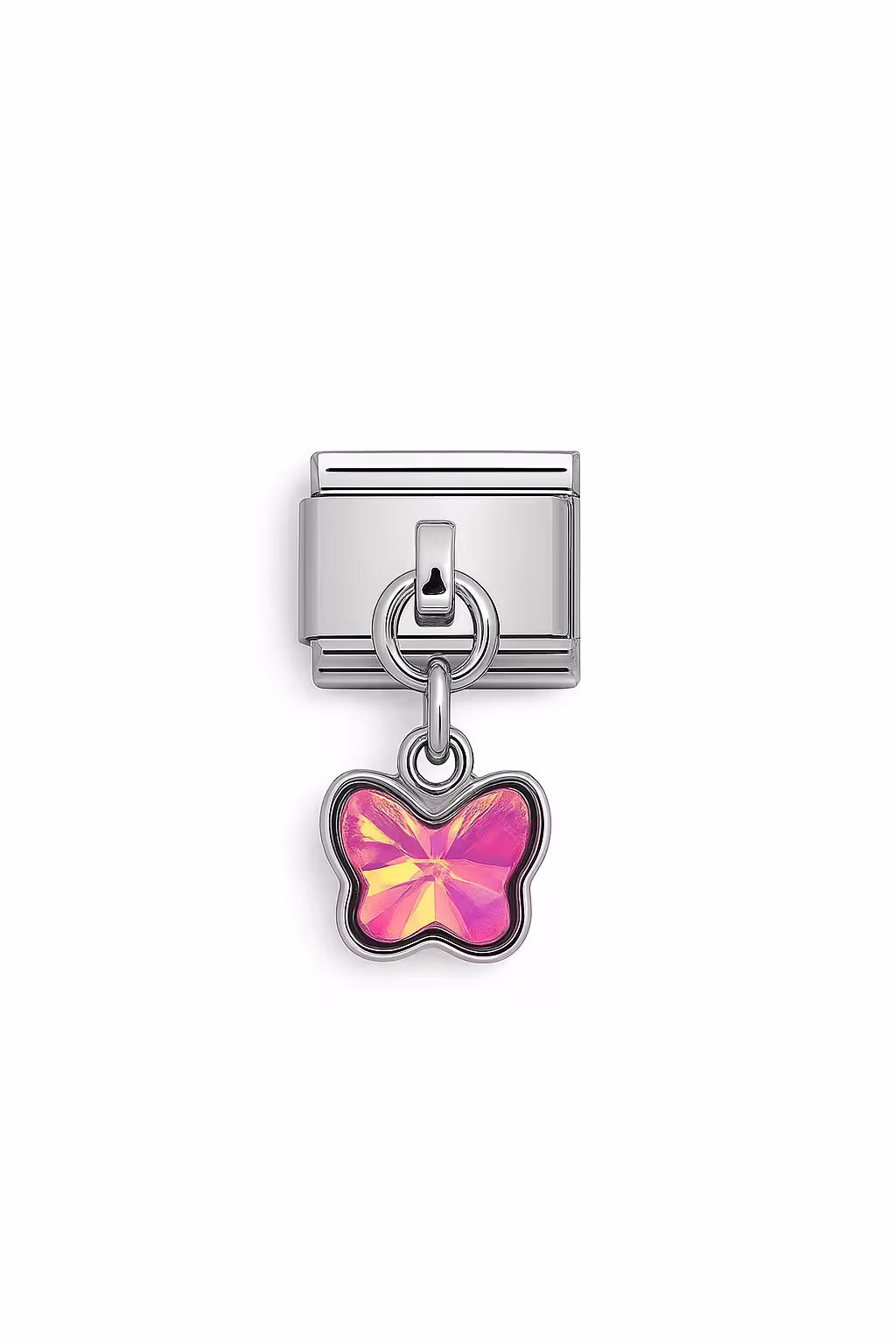 Pembe Sallantılı Kelebek Charm