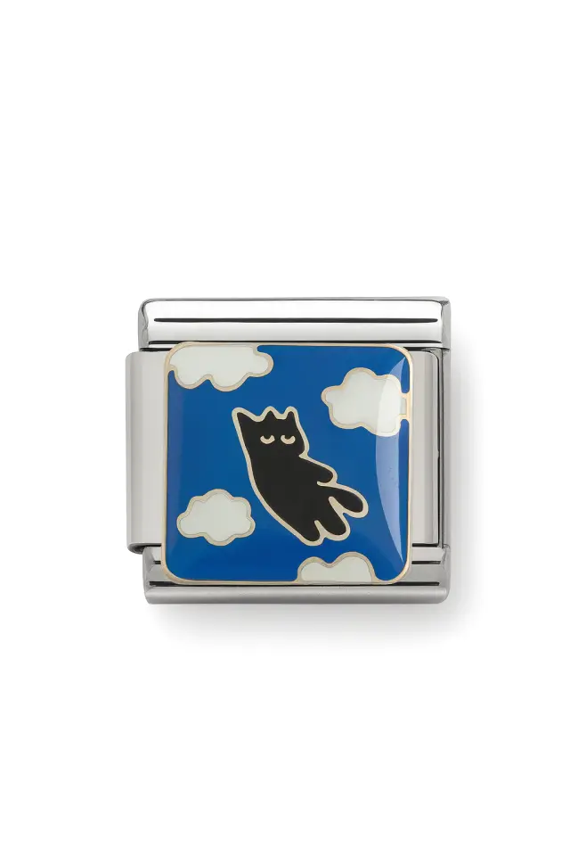 Kedi Desenli İtalyan Charm J4