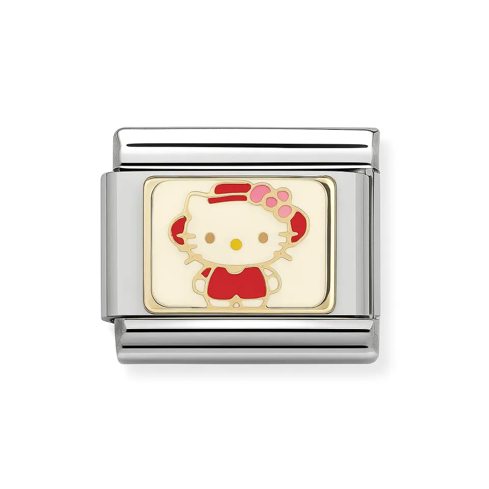 Kedi Desenli İtalyan Charm J10