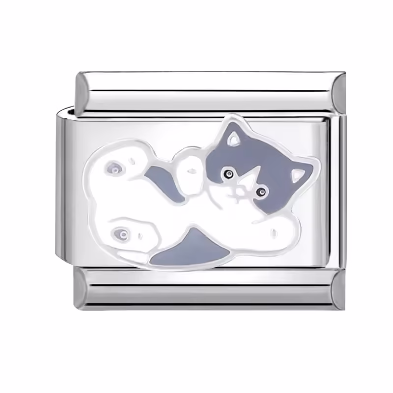 Sevimli Kedi Desenli İtalyan Charm
