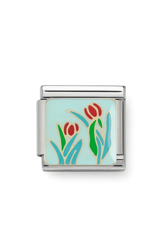 Çiçek Desenli İtalyan Charm