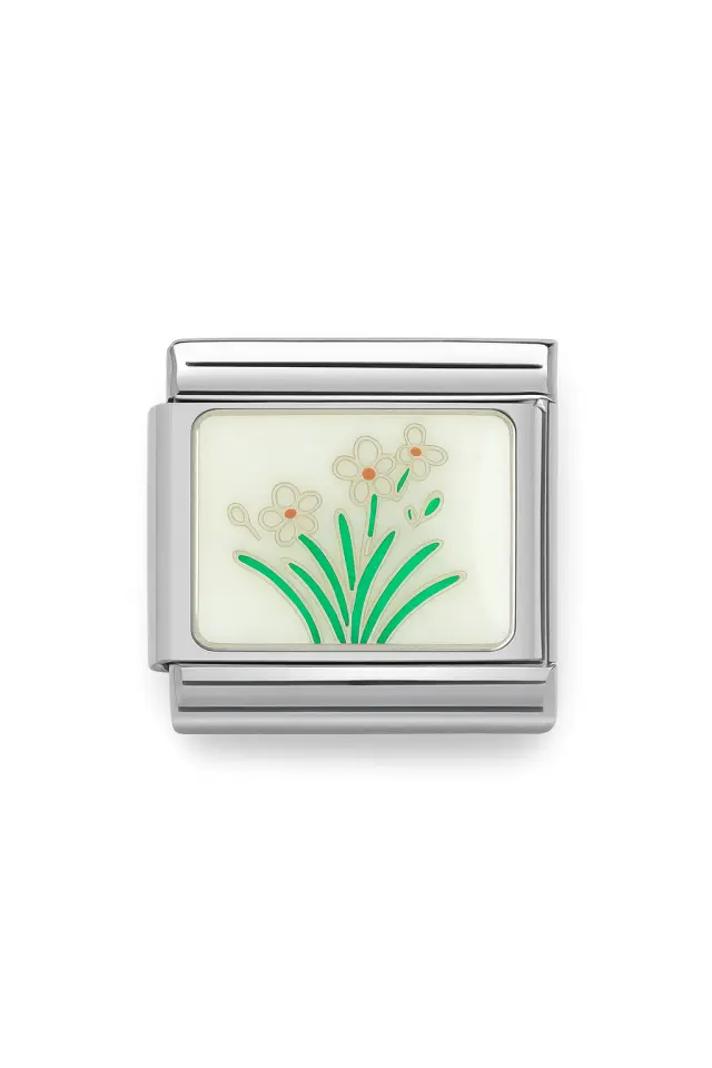 Papatya Demedi Desenli İtalyan Charm