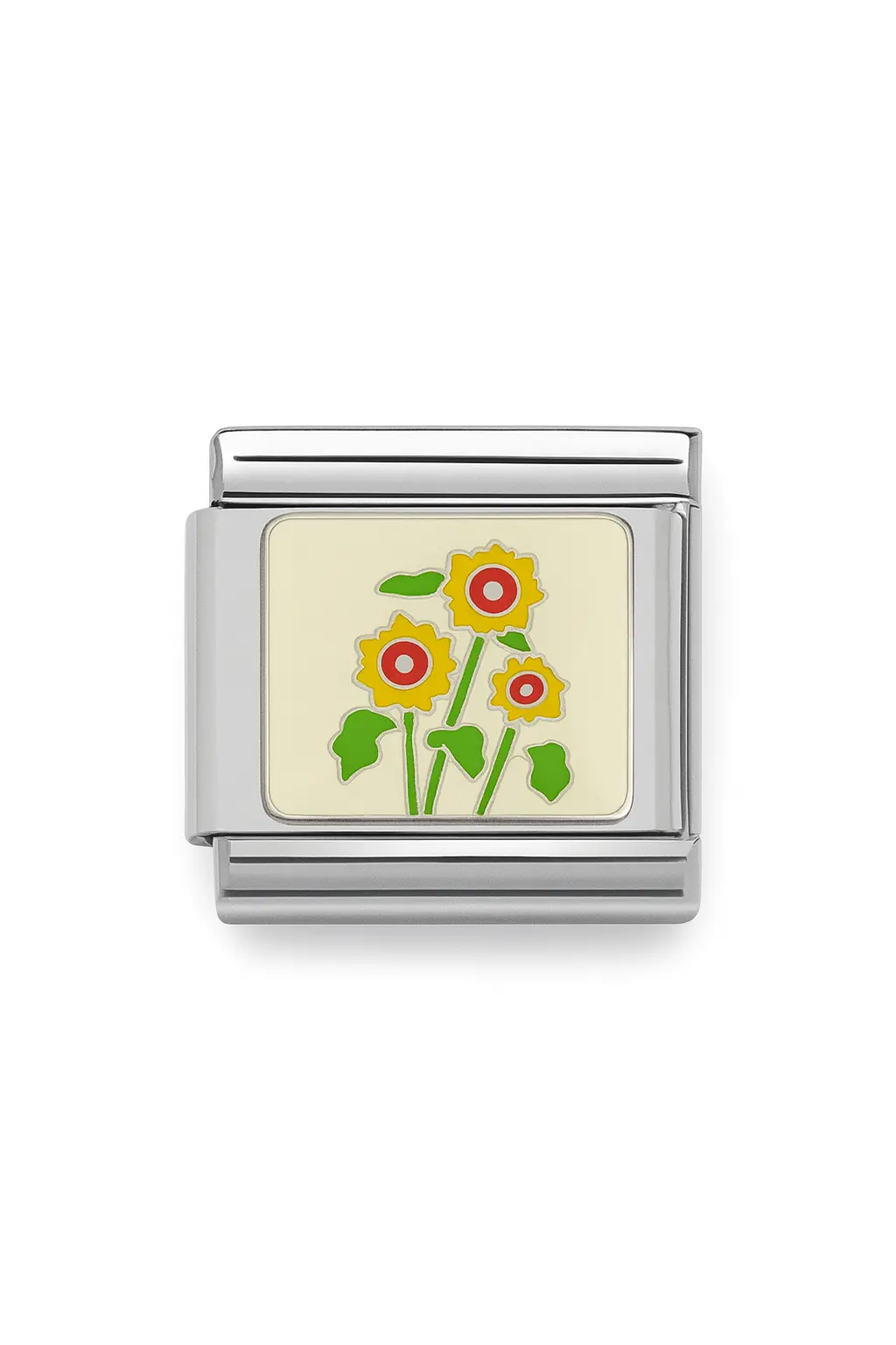 Ay Çiçeği Desenli İtalyan Charm