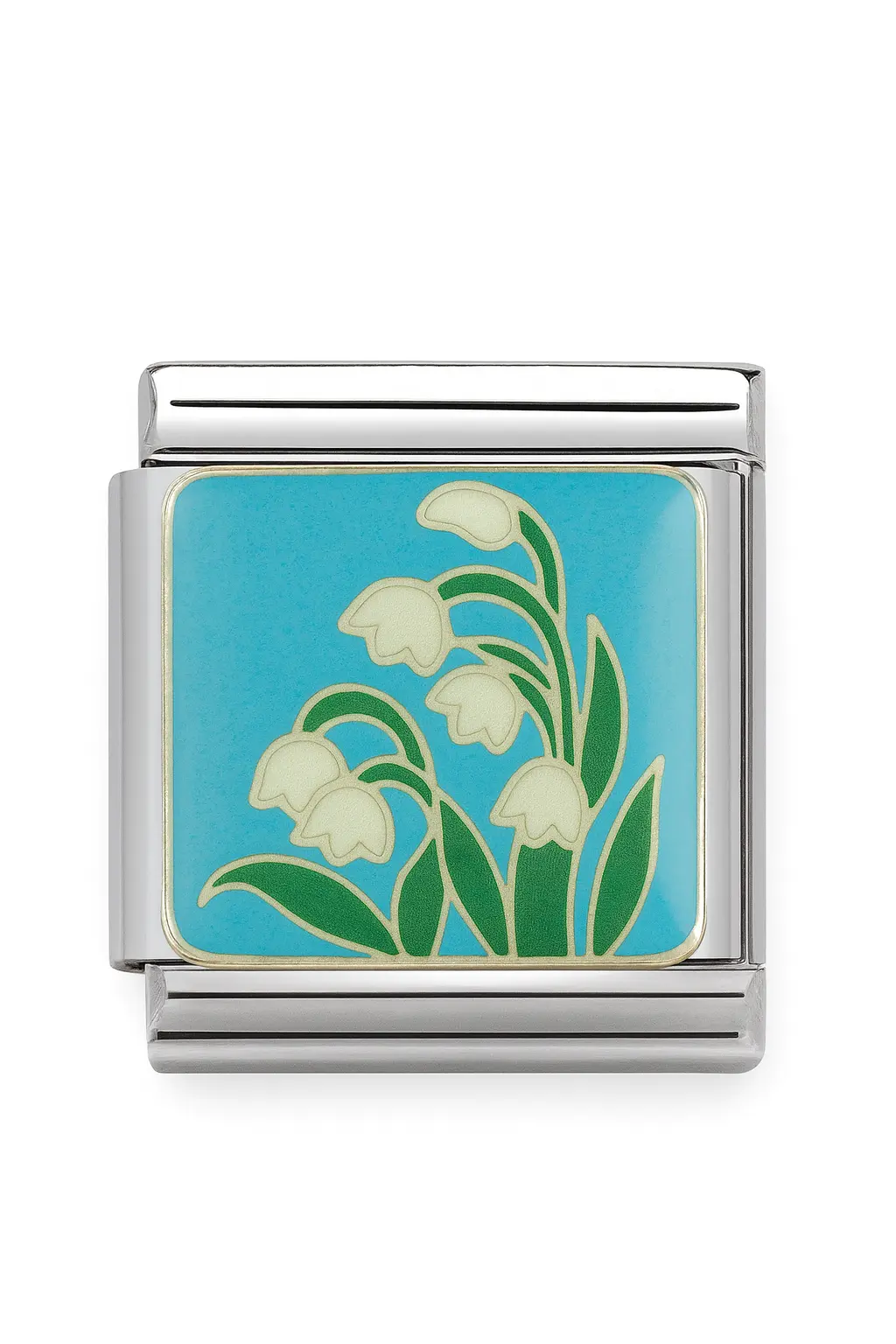 Zambak Çiçeği Desenli İtalyan Charm