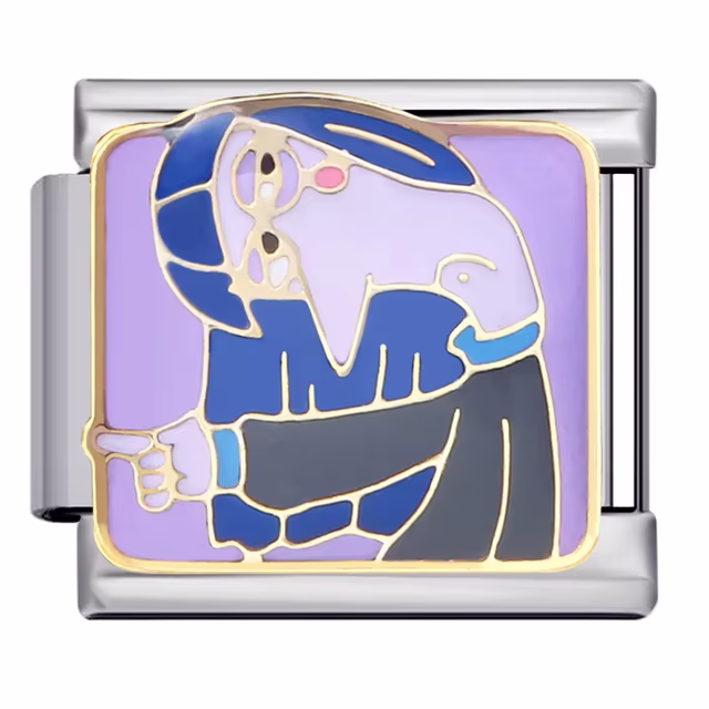 Bıkkınlık Desenli İtalyan Charm Ters Yüz